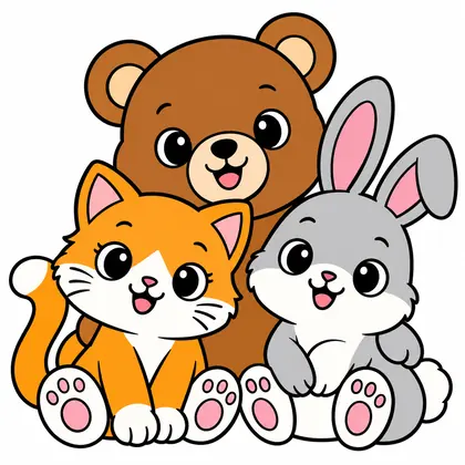 Kawaii Animal Friends, from Anime Adventures