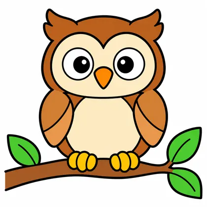Owl on a Branch, from Feathered Friends