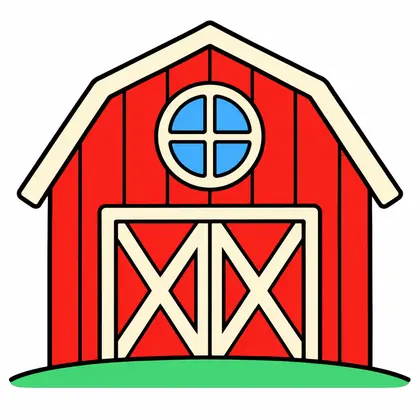 Red Barn, from Down on the Farm