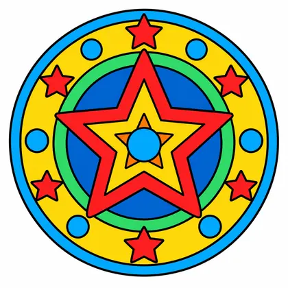 Simple Star Mandala, from Mandala Moments