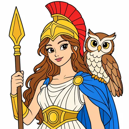 Athena and Her Owl, from Legends of Old