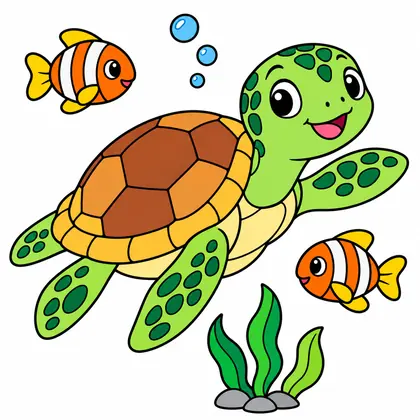 Sea Turtle Swim, from Ocean Friends