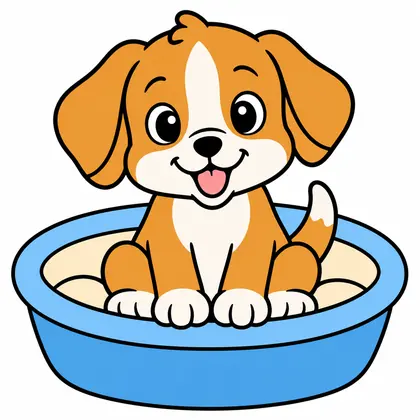 Puppy in a Basket, from Puppy and Kitten Pals