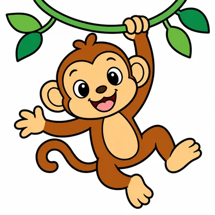 Monkey Swinging, from Safari Adventure
